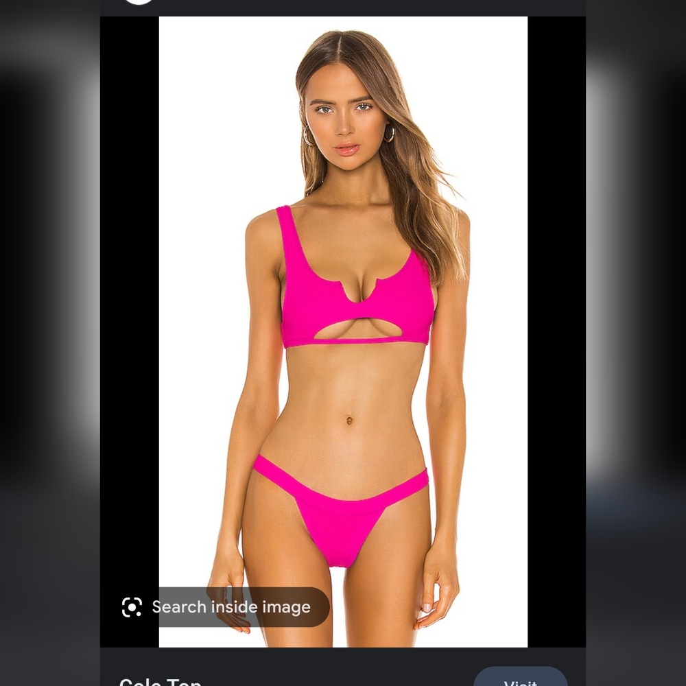 Frankie's Bikinis - Hot Pink Cole Ribbed